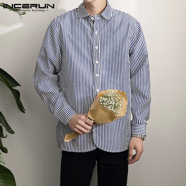 new fashion striped men shirt turn down collar long sleeve 2021 casual blouse korean style button camisas hombre streetwear incerun rqf7, White
new fashion striped men shirt turn down collar long sleeve 2021 casual blouse korean style button camisas hombre streetwear incerun rqf7, White