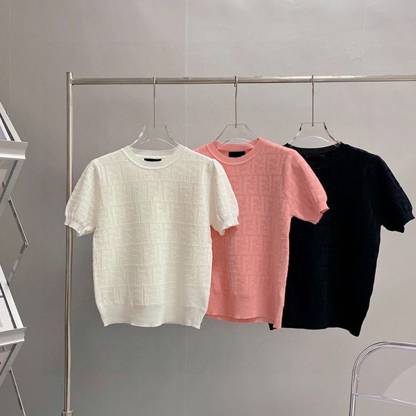 design clothing women's jacquard all over print knitted short sleeve embossed solid color breathable t-shirt dark flower letter bottome, White;black
design clothing women's jacquard all over print knitted short sleeve embossed solid color breathable t-shirt dark flower letter bottome, White;black