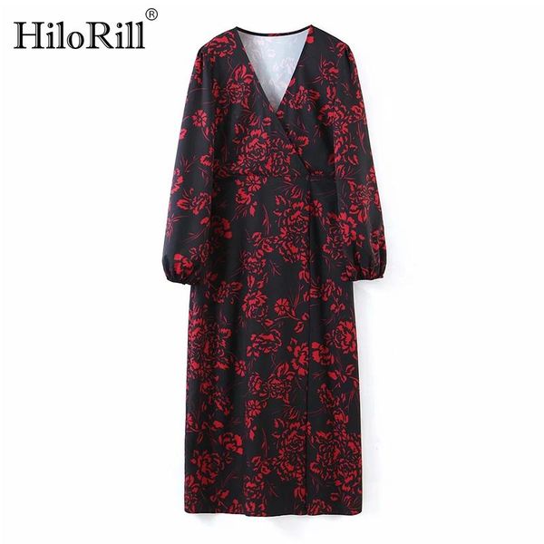 hilorill women v neck vintage midi dress floral print casual straight dress ladies lantern long sleeve chic dresses robe femme, Black;gray
hilorill women v neck vintage midi dress floral print casual straight dress ladies lantern long sleeve chic dresses robe femme, Black;gray