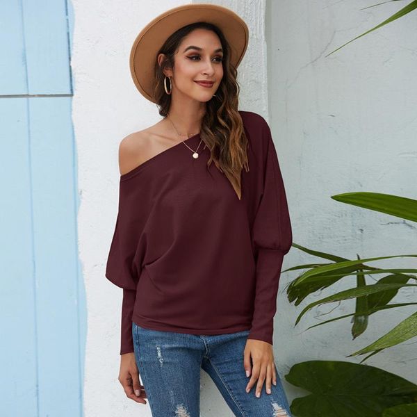 women's sweaters 2021 autumn and winter european american fashion off-the-shoulder comfortable loose sweater, White;black
women's sweaters 2021 autumn and winter european american fashion off-the-shoulder comfortable loose sweater, White;black