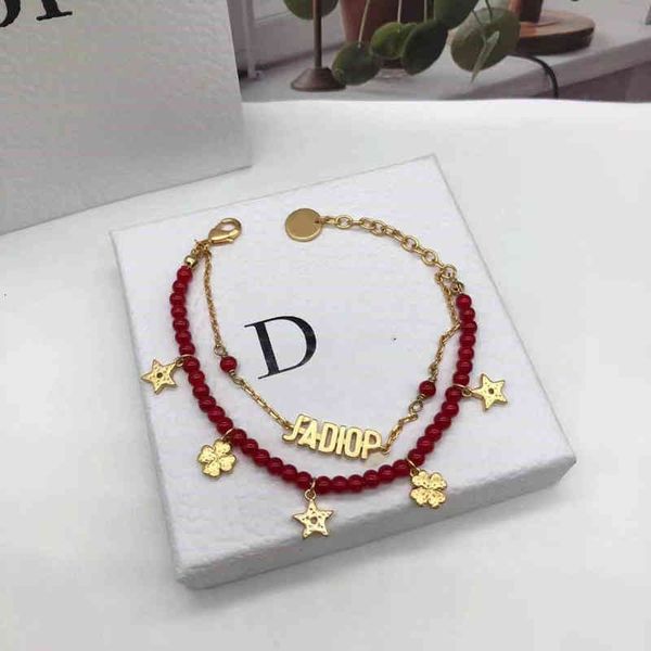 bangle charm bracelets d home dijia high-end version female red pearl star light luxury fashion, Golden;silver
bangle charm bracelets d home dijia high-end version female red pearl star light luxury fashion, Golden;silver