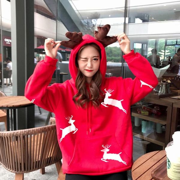 women's hoodies & sweatshirts autumn winter woman sweatshirt streetwear loose fleece elk pattern decor pullover casual female antler ha, Black
women's hoodies & sweatshirts autumn winter woman sweatshirt streetwear loose fleece elk pattern decor pullover casual female antler ha, Black