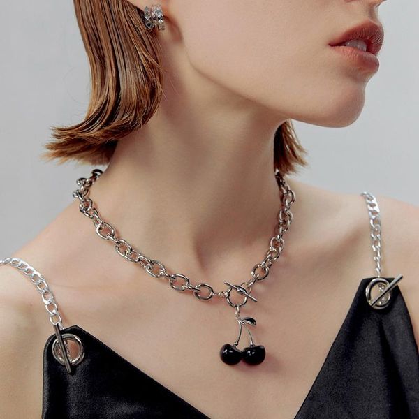 chokers 2021 trend cherry clavicle chain necklace for women black earring set charms silver color hollow party jewelry accessories, Golden;silver
chokers 2021 trend cherry clavicle chain necklace for women black earring set charms silver color hollow party jewelry accessories, Golden;silver