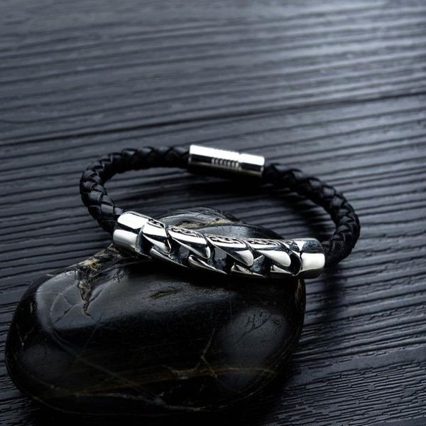 charm bracelets selling men's stainless steel buckle leather braided bracelet, Golden;silver
charm bracelets selling men's stainless steel buckle leather braided bracelet, Golden;silver