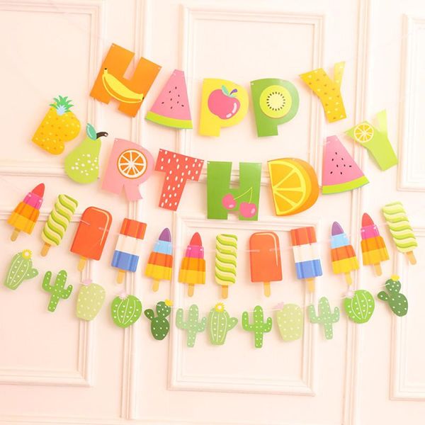 party decoration 1 set summer theme paper banner happy birthday kid decorated family wedding celebration baby shower
party decoration 1 set summer theme paper banner happy birthday kid decorated family wedding celebration baby shower