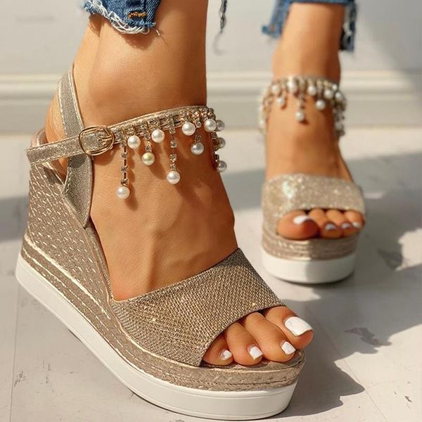 ribetrini ins female open toe platform shoes pearl high wedges women sandals summer open toe party dress sandals, Black
ribetrini ins female open toe platform shoes pearl high wedges women sandals summer open toe party dress sandals, Black