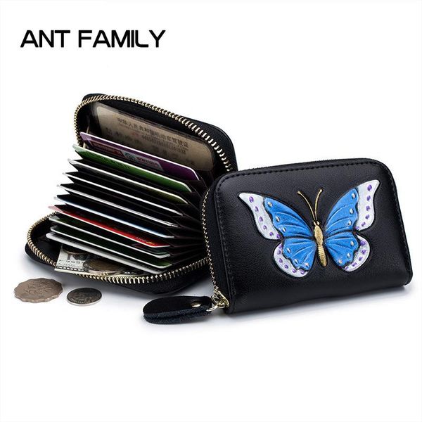 card holders genuine leather women holder wallets small female cute butterfly zipper s purse id bags rfid, Brown;gray
card holders genuine leather women holder wallets small female cute butterfly zipper s purse id bags rfid, Brown;gray