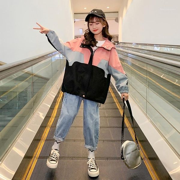 jackets girls' coat 2021 spring and autumn style children's fashion clothes, big korean loose hooded jacket.1, Blue;gray
jackets girls' coat 2021 spring and autumn style children's fashion clothes, big korean loose hooded jacket.1, Blue;gray