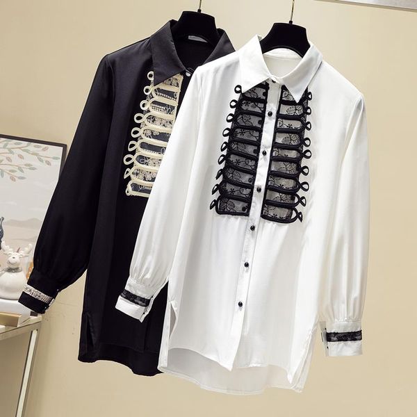 women's blouses & shirts plus size 4xl vintage black white summer womens lace patchwork single-breasted elegant long office lady
women's blouses & shirts plus size 4xl vintage black white summer womens lace patchwork single-breasted elegant long office lady
