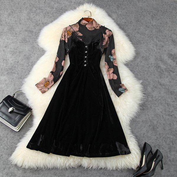 2021 new lace autumn women fishtail velvet party dress vintage office celebrities printed mesh dresses 2y56, Black;gray
2021 new lace autumn women fishtail velvet party dress vintage office celebrities printed mesh dresses 2y56, Black;gray