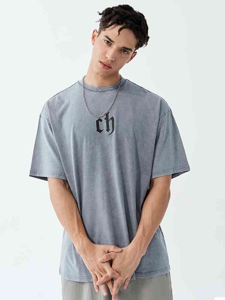 factory brand ch fool china ch short t-shirt men's wash make old pure cotton tide brand loose and versatile black boy's half sl, White;black 
factory brand ch fool china ch short t-shirt men's wash make old pure cotton tide brand loose and versatile black boy's half sl, White;black