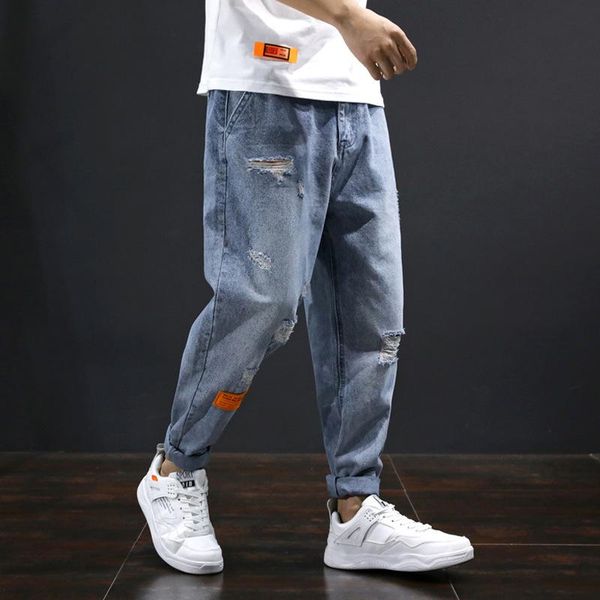 men's pants spring and autumn 2021 urban wear | perforated jeans fashion street style loose straight korean casual, Black
men's pants spring and autumn 2021 urban wear | perforated jeans fashion street style loose straight korean casual, Black