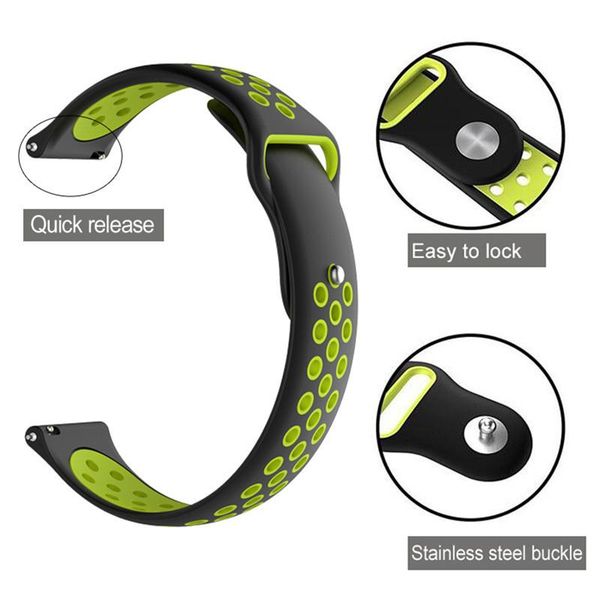 watch bands 22 mm silicone band for smart gear s3 dual color round hole waterproof sport strap replacement bracelet wrist, Black;brown
watch bands 22 mm silicone band for smart gear s3 dual color round hole waterproof sport strap replacement bracelet wrist, Black;brown