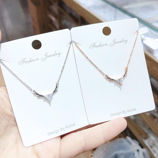 chains bright zircon antlers necklace korean versatile creative clavicle chain girls' jewelry fashion gift for girlfriend, Silver
chains bright zircon antlers necklace korean versatile creative clavicle chain girls' jewelry fashion gift for girlfriend, Silver
