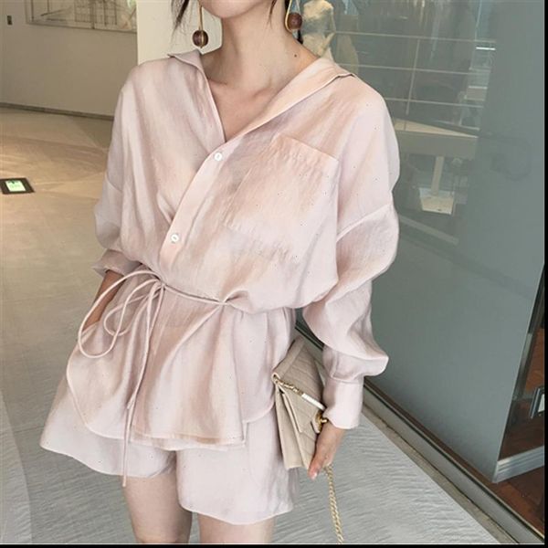 summer women pant suits set lace up two piece set outfits ice silk smooth casual solid color lady set, Gray
summer women pant suits set lace up two piece set outfits ice silk smooth casual solid color lady set, Gray