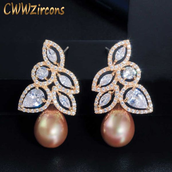 sparkling flower leaf cubic zirconia yellow gold color dangle drop big pearl wedding party earrings for women cz590 210714, Silver
sparkling flower leaf cubic zirconia yellow gold color dangle drop big pearl wedding party earrings for women cz590 210714, Silver