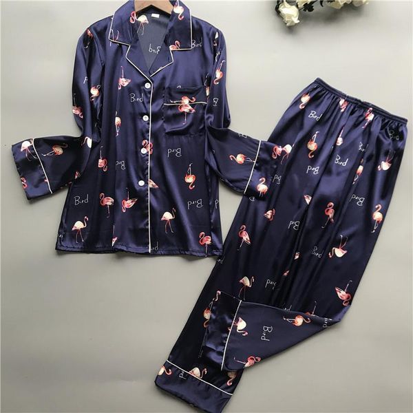 print pyjamas women 2020 new spring fall stitch pijamas set silk feeling sleepwear pajamas for women pijama feminino pyjama, Black;red
print pyjamas women 2020 new spring fall stitch pijamas set silk feeling sleepwear pajamas for women pijama feminino pyjama, Black;red
