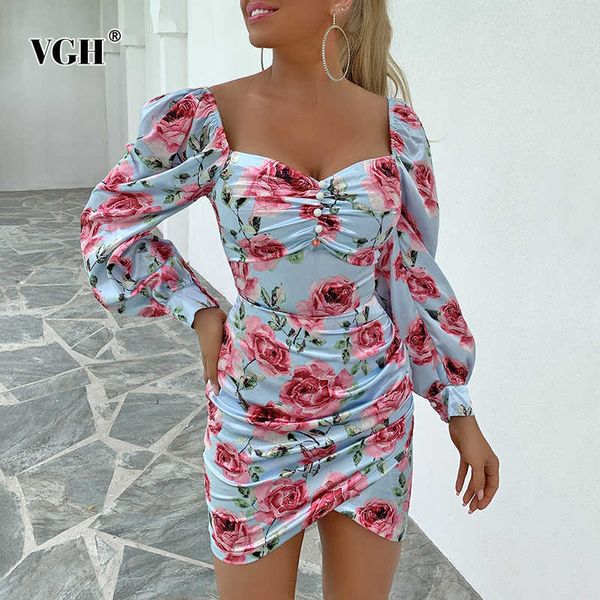 floral print dress for women square collar puff long sleeve high waist ruched slim mini dresses female summer 210531, Black;gray
floral print dress for women square collar puff long sleeve high waist ruched slim mini dresses female summer 210531, Black;gray
