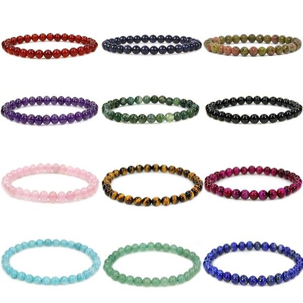 6mm strand natural stone healing crystal stretch beaded bracelet women men handmade precious gemstone luxury round bracelets jewelry, Black
6mm strand natural stone healing crystal stretch beaded bracelet women men handmade precious gemstone luxury round bracelets jewelry, Black