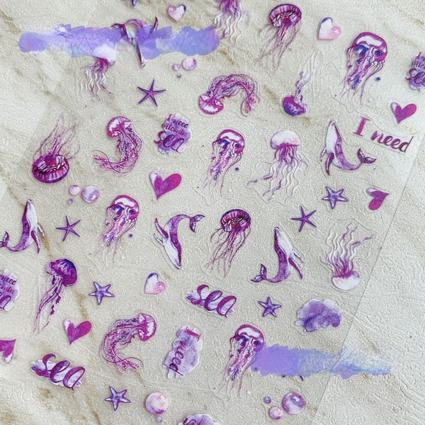 2021 summer back glue nail art stickers ocean animal cartoon sliders dolphin starfish ocs whale jellyfish nail decor decal, Black
2021 summer back glue nail art stickers ocean animal cartoon sliders dolphin starfish ocs whale jellyfish nail decor decal, Black