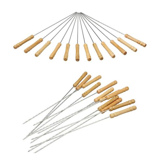 12pcs/set kabob skewers wooden handle & stainless steel bbq skewer barbecue grilling accessories kabobs sticks set jllgrx outbag2007
12pcs/set kabob skewers wooden handle & stainless steel bbq skewer barbecue grilling accessories kabobs sticks set jllgrx outbag2007