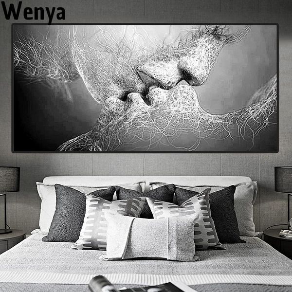 modern art oil painting black and white love kiss canvas painting posters and prints home living room wall decoration
modern art oil painting black and white love kiss canvas painting posters and prints home living room wall decoration