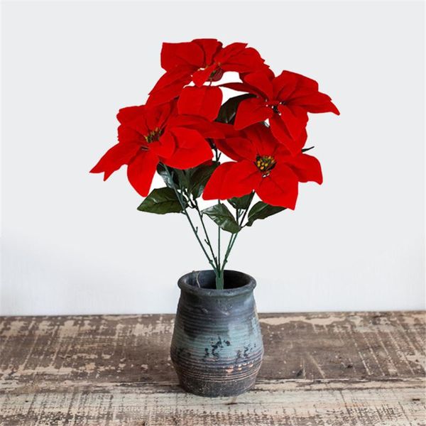 decorative flowers & wreaths artificial poinsettia flower home office fake christmas party event floral decoration
decorative flowers & wreaths artificial poinsettia flower home office fake christmas party event floral decoration