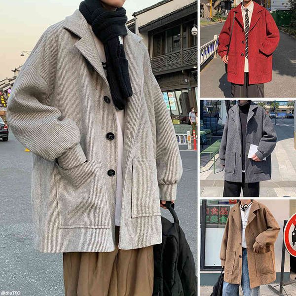 autumn short fashion multicolor casual pocket et menswear korean loose large wool coat menswear, Black
autumn short fashion multicolor casual pocket et menswear korean loose large wool coat menswear, Black