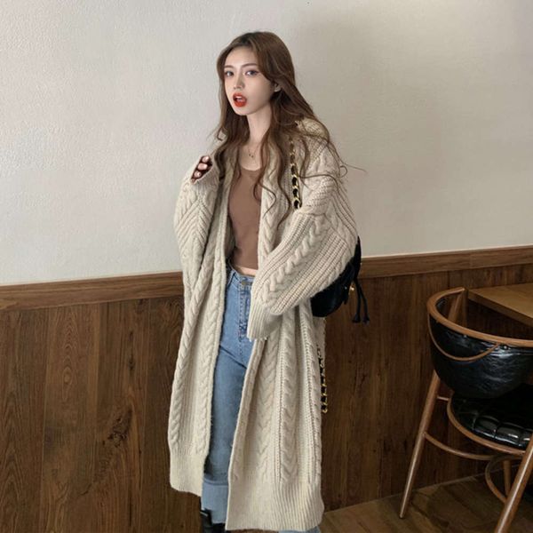 sweater coat knitwear cardigan spring and autumn winter middle long soft wind style for external, White;black
sweater coat knitwear cardigan spring and autumn winter middle long soft wind style for external, White;black