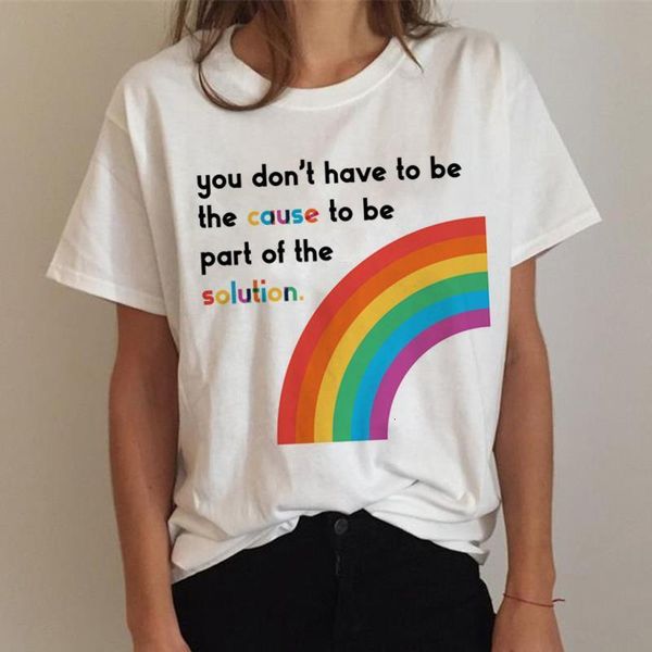 pride lgbt gay love lesbian rainbow design print women o-neck t-shirts summer casual tee shirt clothes, White 
pride lgbt gay love lesbian rainbow design print women o-neck t-shirts summer casual tee shirt clothes, White