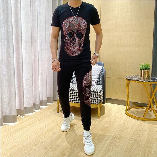 2021 new men tracksuit cotton short sleeves black drill mens set summer brand clothing homme diamond stone 94ju
2021 new men tracksuit cotton short sleeves black drill mens set summer brand clothing homme diamond stone 94ju