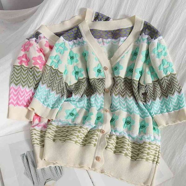 casual dresses knitted cardigan women single breasted flower short sleeve sweater korean fashion summer pull femme qez1, Black;gray
casual dresses knitted cardigan women single breasted flower short sleeve sweater korean fashion summer pull femme qez1, Black;gray