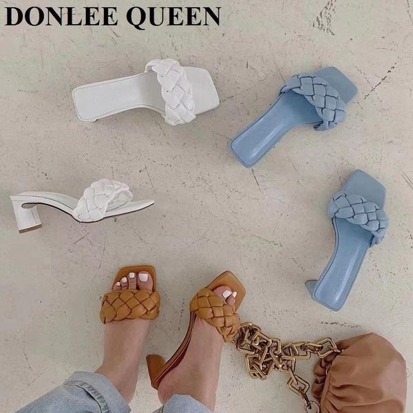 2021 new design weave slipper fashion brand med heel sandals square toe slip on summer outdoor slide flip flop women shoes mujer, Black
2021 new design weave slipper fashion brand med heel sandals square toe slip on summer outdoor slide flip flop women shoes mujer, Black