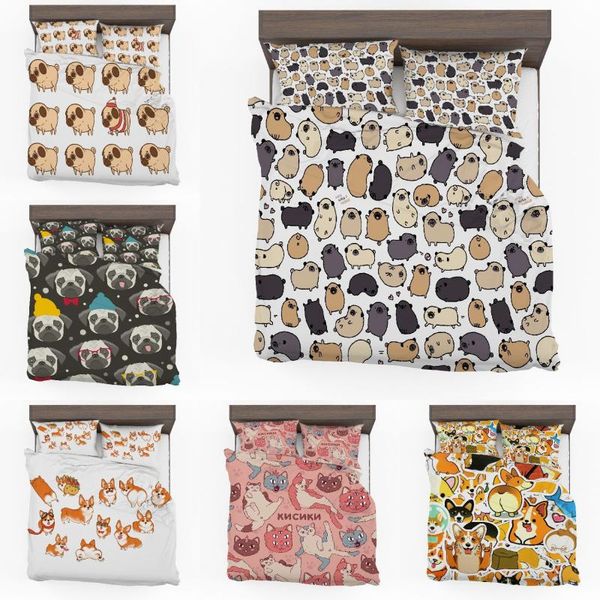 bedding sets cat, dog cartoon animal 3d printing quilt cover bed three piece set children's bedroom supplies pillow case
bedding sets cat, dog cartoon animal 3d printing quilt cover bed three piece set children's bedroom supplies pillow case