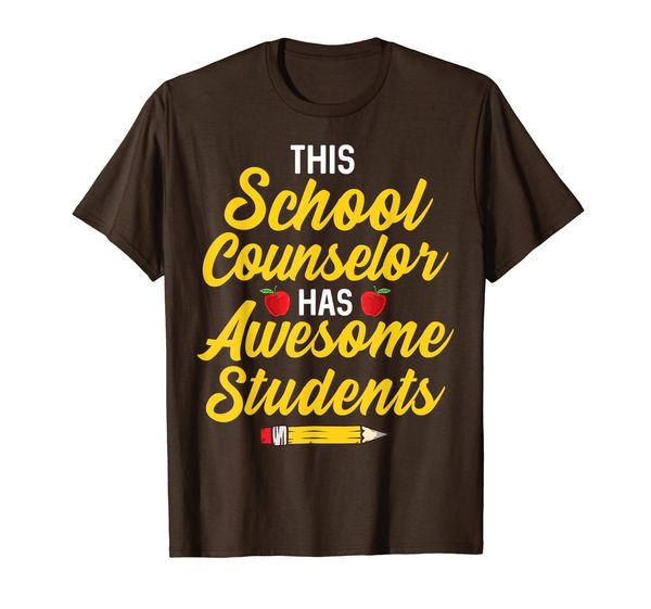 this school counselor has awesome students t-shirt, White;black