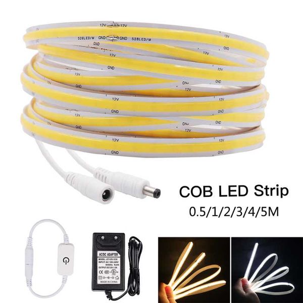 strips cob led strip light with dimmer 320 384 528 leds high density fob dc12v 24v linear ribbon tape natural warm cold white
strips cob led strip light with dimmer 320 384 528 leds high density fob dc12v 24v linear ribbon tape natural warm cold white