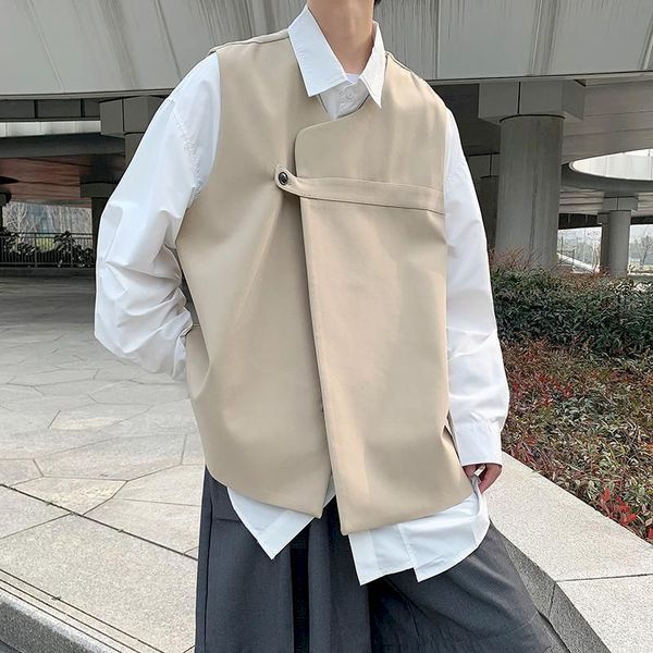 fashion mens suit vest irregular sleeveless vests for men and women casual tooling waistcoat japanese trend irregular clothing, Black
fashion mens suit vest irregular sleeveless vests for men and women casual tooling waistcoat japanese trend irregular clothing, Black