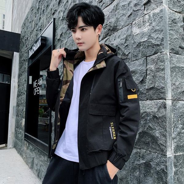 men's jackets mens jacket 2021 autumn winter fashion hooded streetwear non-removable hood windbreaker outwear male, Black;brown
men's jackets mens jacket 2021 autumn winter fashion hooded streetwear non-removable hood windbreaker outwear male, Black;brown