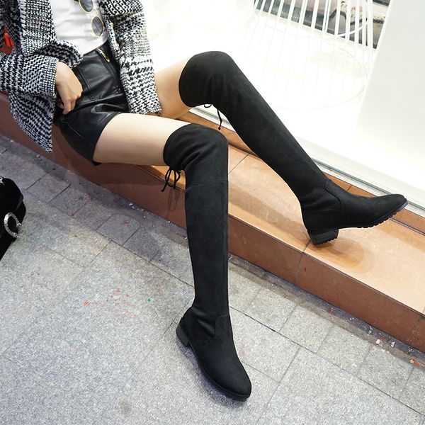 elastic thin boots 2021 women's 5050 winter high knee sw, Black
elastic thin boots 2021 women's 5050 winter high knee sw, Black