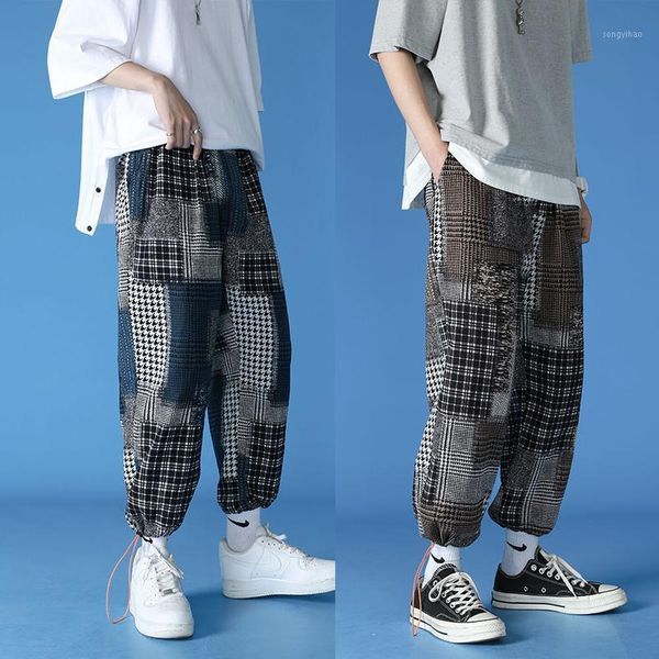 men's pants all-match plaid joggers comfortable pant summer loose casual trendy japanese streetwear trousers s-5xl, Black
men's pants all-match plaid joggers comfortable pant summer loose casual trendy japanese streetwear trousers s-5xl, Black