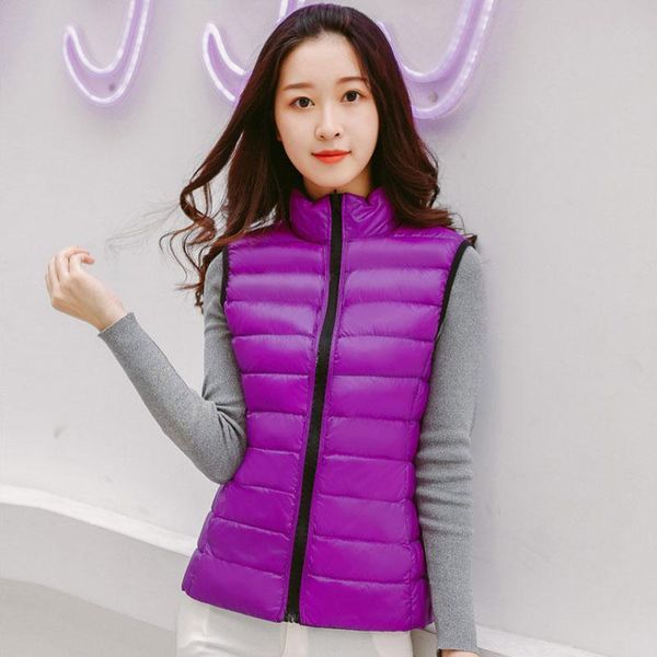 women's vests lusumily reversible duck down casual stand collar sleeveless high-quality female jacket warm ultra light waistcoat, Black;white
women's vests lusumily reversible duck down casual stand collar sleeveless high-quality female jacket warm ultra light waistcoat, Black;white