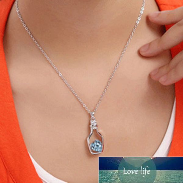 lovely arrive red blue crystal in drift bottle necklace jewel alloy necklace for for women girls  factory price expert design quality latest, Silver
lovely arrive red blue crystal in drift bottle necklace jewel alloy necklace for for women girls  factory price expert design quality latest, Silver
