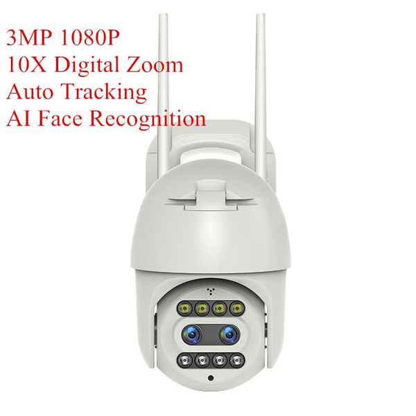 3mp 1080p dual lens 10x digital zoom wireless ptz ip camera intercom ai face auto tracking home security cctv monitor
3mp 1080p dual lens 10x digital zoom wireless ptz ip camera intercom ai face auto tracking home security cctv monitor