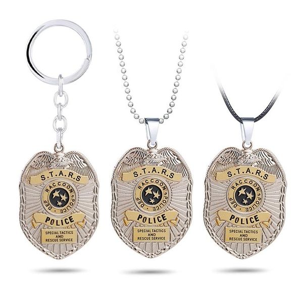 keychains raccoon city badge keychain biological hazard pendant necklace umbrella charm necklaces gifts jewelry metal, Silver
keychains raccoon city badge keychain biological hazard pendant necklace umbrella charm necklaces gifts jewelry metal, Silver