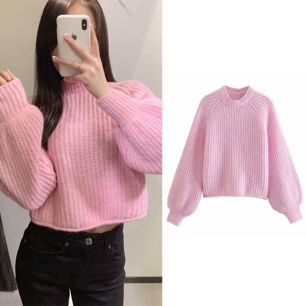 women's sweaters lpnvvs 2021 zar pink fringe stitch knit sweater round neck lantern sleeve young style pullover ladies chic pl957, White;black
women's sweaters lpnvvs 2021 zar pink fringe stitch knit sweater round neck lantern sleeve young style pullover ladies chic pl957, White;black