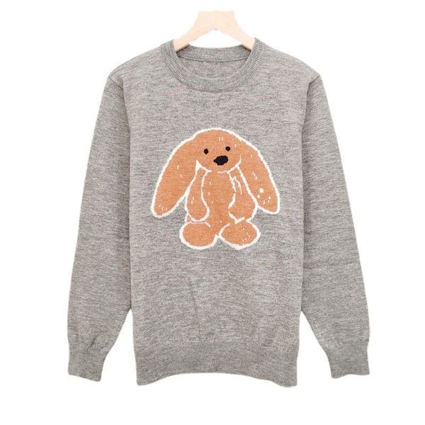 sweater knit 2021 autumn winter long eared bear jacquard round neck sleeve pullover bottomed women's wear, White;black
sweater knit 2021 autumn winter long eared bear jacquard round neck sleeve pullover bottomed women's wear, White;black