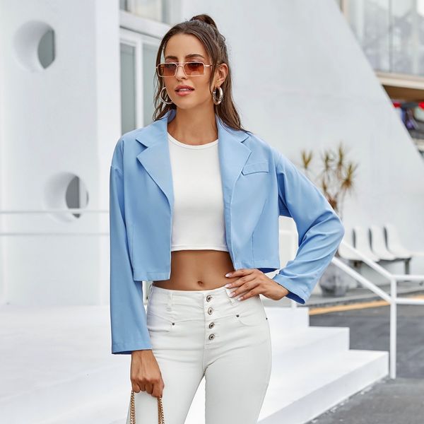 2021 spring fashion short coats women casual loose turn down collar long sleeve office lady new style solid color suit coat ozcc, White;black
2021 spring fashion short coats women casual loose turn down collar long sleeve office lady new style solid color suit coat ozcc, White;black