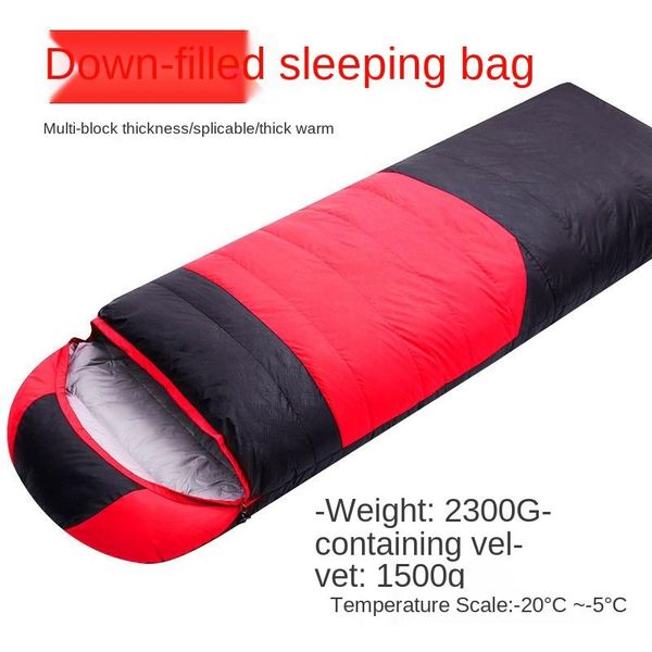sleeping bags single thickened bag filled with duck down, warm suitable for outdoor camping and night fishing in winter
sleeping bags single thickened bag filled with duck down, warm suitable for outdoor camping and night fishing in winter