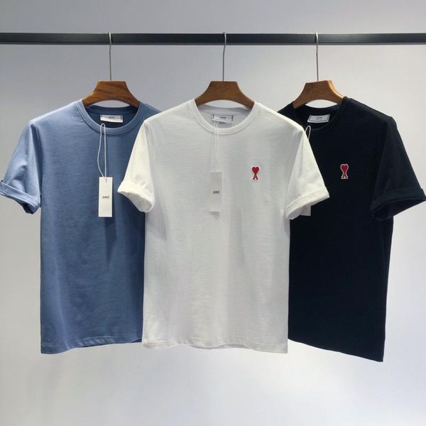 men's t-shirts 2021 summer ami alexandre matiussi hearts a love embroidered simple masculine fashion short sleeve t-shirt, White;black
men's t-shirts 2021 summer ami alexandre matiussi hearts a love embroidered simple masculine fashion short sleeve t-shirt, White;black
