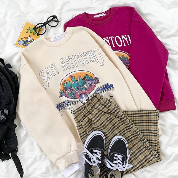 2021 new mooirue vintage casual women sweet purple red girl nostalgic letter print crew neck loose fleece sweatshirt b1uu, Black
2021 new mooirue vintage casual women sweet purple red girl nostalgic letter print crew neck loose fleece sweatshirt b1uu, Black